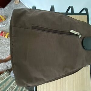 Brown Canvas Backpack with Minimalist Design